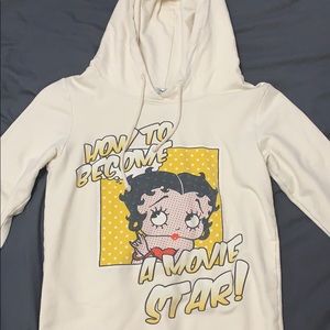 Betty Boop Comic Print Hoodie